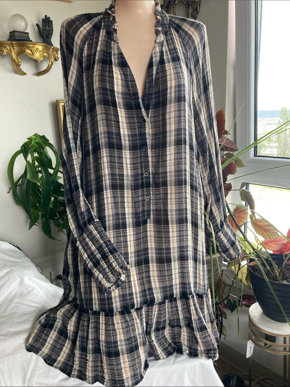 Free people red moon tunic dress